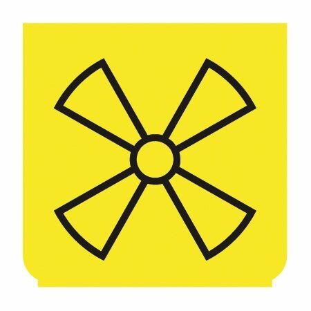 Emblem - Gebläse langsam gelb/schwarz