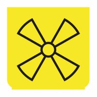 Emblem - Gebläse langsam gelb/schwarz