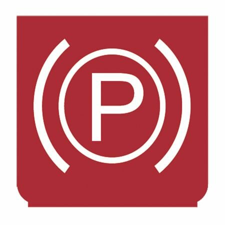 Emblem - Handbremse dunkelrot