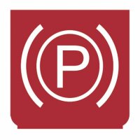 Emblem - Handbremse dunkelrot