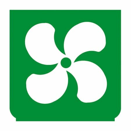 Emblem - Gebläse grün