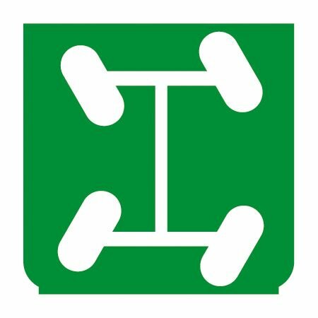 Emblem - Allradlenkung L grün