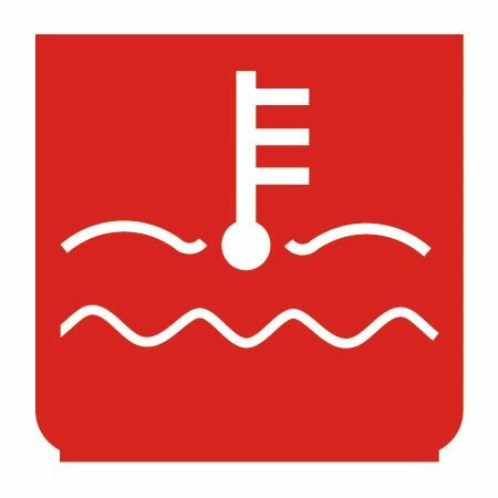 Emblem - Wassertemperatur rot