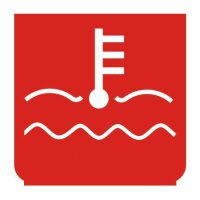Emblem - Wassertemperatur rot
