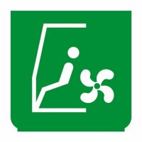 Emblem - Fahrersitz Belüftung grün