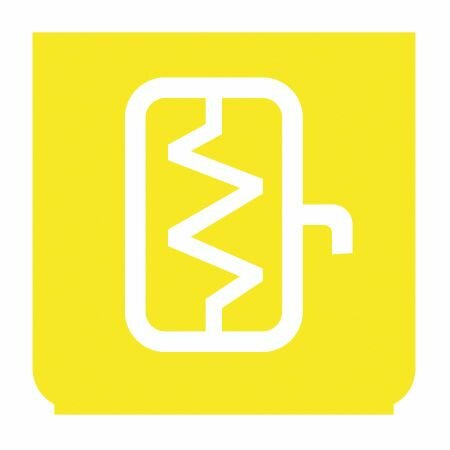 Emblem - Spiegelheizung gelb/weiss