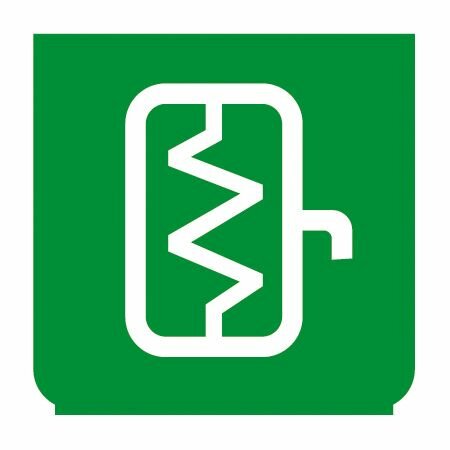 Emblem - Spiegelheizung grün