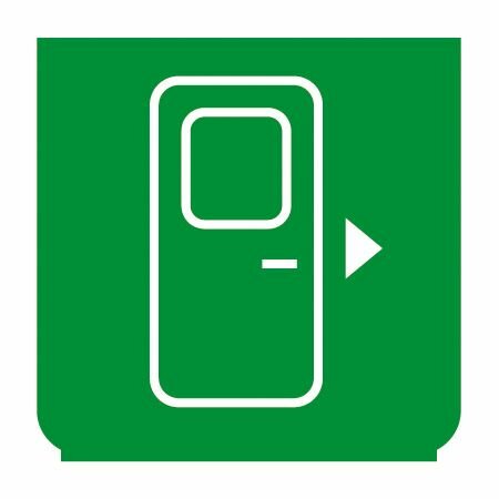 Emblem - Türöffner grün