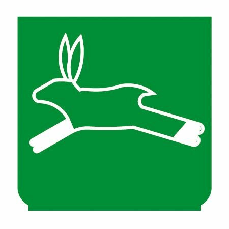 Emblem - Hase (schnell) grün