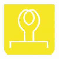 Emblem - vorglühen gelb/weiss