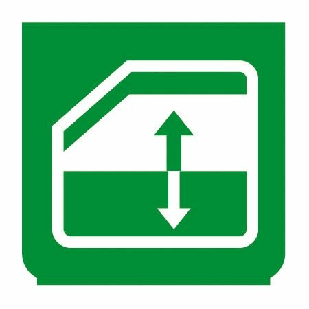 Emblem - Fensterheber grün