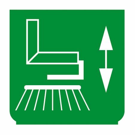 Emblem - Bürste heben/senken grün