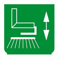 Emblem - Bürste heben/senken grün