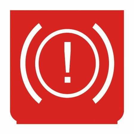 Emblem - Bremskontrolle rot/weiss