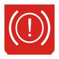 Emblem - Bremskontrolle rot/weiss