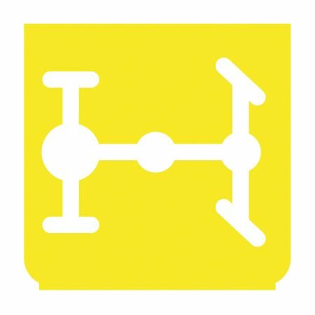 Symbole - blocag de diff. arr. jaune/blanc