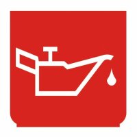 Emblem - Öl-Schmierung rot