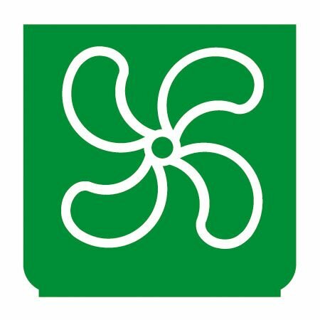 Emblem - Gebläse grün