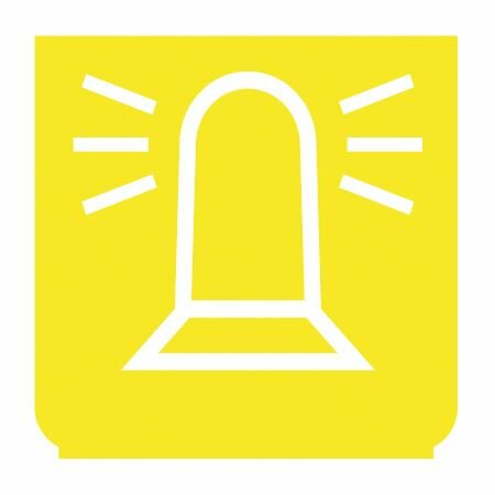 Emblem - Drehleuchte gelb/weiss