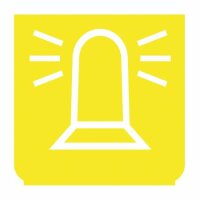 Emblem - Drehleuchte gelb/weiss