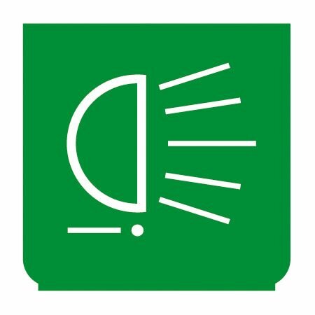 Emblem - Hauptleuchte hinten grün