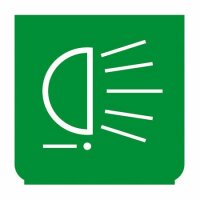 Emblem - Hauptleuchte hinten grün