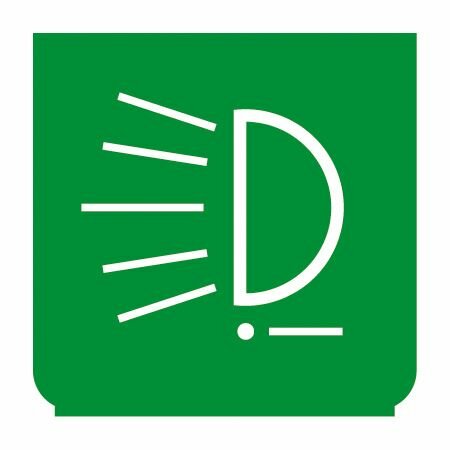 Emblem - Hauptleuchte grün