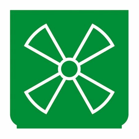 Emblem - Gebläse langsam grün