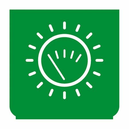 Symbole - éclairage des instruments vert