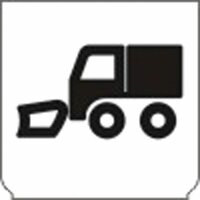 Emblem - Schneepflug weiss