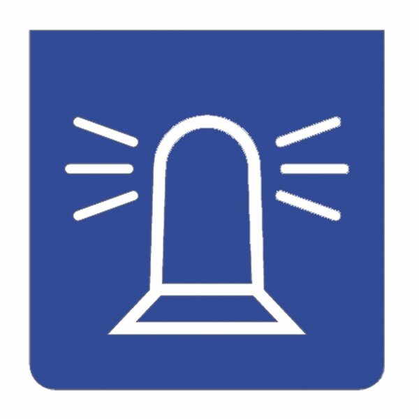 Emblem - Drehleuchte blau/weiss