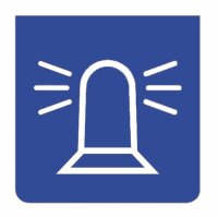 Emblem - Drehleuchte blau/weiss