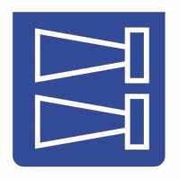 Emblem - Doppelhorn blau/weiss