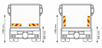 2 Tafeln, Alu für Zugfahrzeuge reflektier.