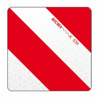 Parkwarntafel alu. rot/weiss rechts