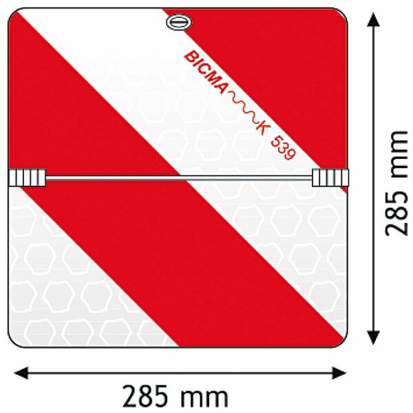 Parkwarntafel klappbar alu. rot/weiss rechts