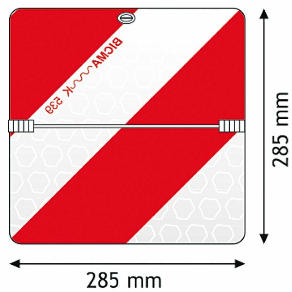 Parkwarntafel klappbar alu. rot/weiss links