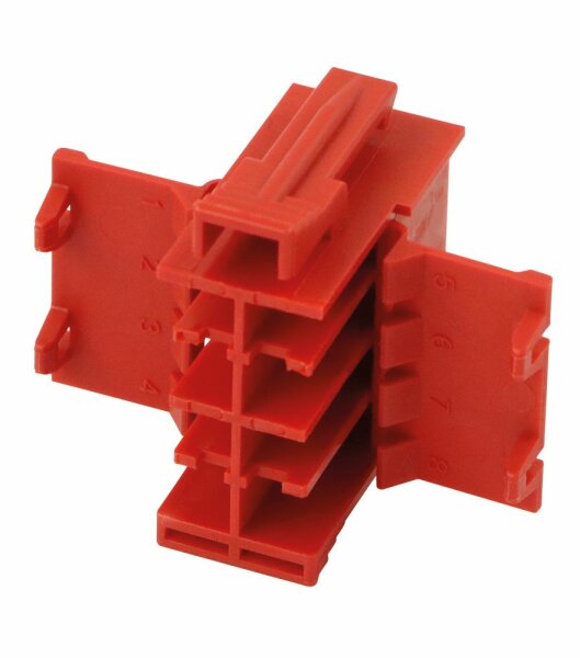 Steckgehäuse Junior Timer 8-pol AMP rot