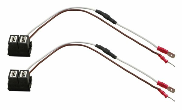 2 x fiche H7 avec limiteur de tension 12V