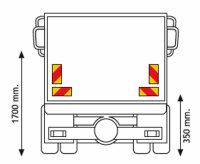 4 Folien für Zugfahrzeuge selbstkl./reflekt.
