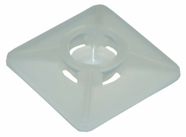 Klebesockel für Kabelbinder, natur (weiss)