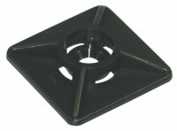 Socles autocol. pour attache-câbles 4.8mm, noir