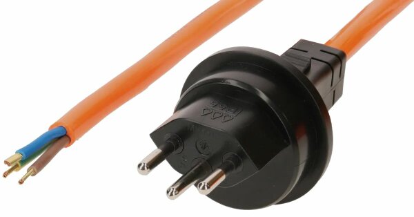 Anschlusskabel PUR 3 x 1.5 / 5 m mit Stecker IP55