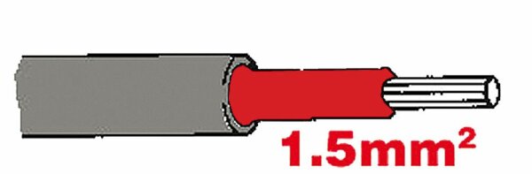 Autolichtkabel doppelt isoliert 1.5 / 4.0 grau