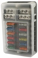 Stecksicherungsdose 12-pol mit LED-Ausfallanzeige