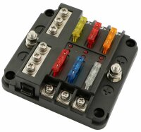 Stecksicherungsdose 6-pol mit LED-Ausfallanzeige