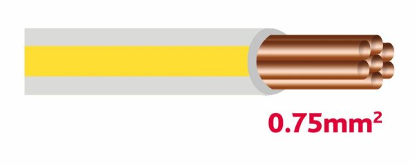 Câble pour éclairage automobile 0.75 mm gris / jaune