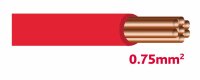 Autolichtkabel 0.75 mm2 rot