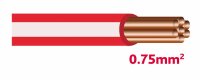 Autolichtkab. 0.75 mm rot / weiss