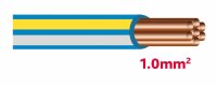 Autolichtkab. 1.0 mm blau / gelb / grau